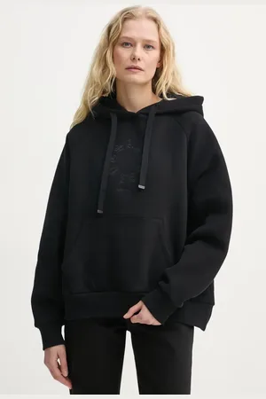 AllSaints Felpa TIEROTH donna colore con cappuccio con applicazione W171JB