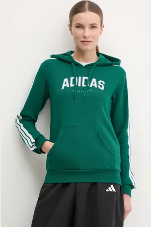adidas Felpa W L SOFTS Collegiate donna colore con cappuccio JV9154