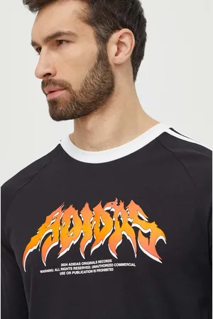 adidas Top a maniche lunghe in cotone Flames colore IS0206