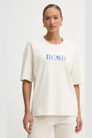 HUGO BOSS T-shirt in cotone donna colore bianco 50532093
