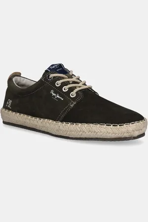 Pepe Jeans Espadrillas in pelle scamosciata TOURIST WEST colore PMS10336