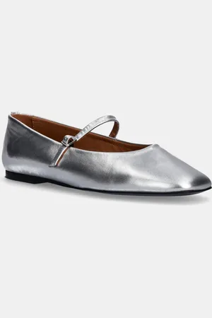 Calvin Klein Ballerine in pelle MARY JANE BALLERINA - MET colore HW0HW02269