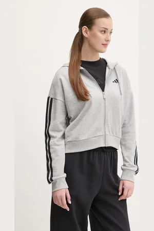 adidas Felpa Essentials donna colore con cappuccio con applicazione JE0055