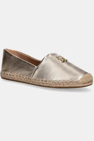 Tommy Hilfiger Espadrillas in pelle TH LOGO METALLIC LEATHER ESPAD colore FW0FW08652