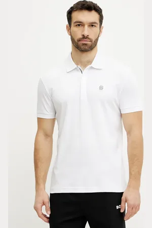 HUGO BOSS Polo in cotone colore con applicazione 50533273