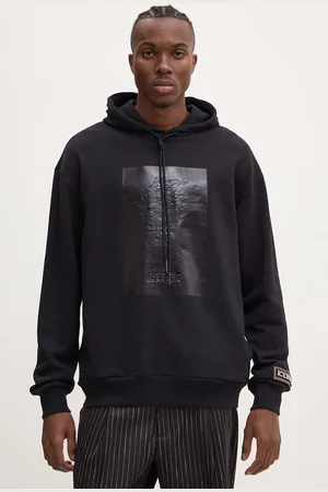 Iceberg Felpa in cotone uomo colore con cappuccio con applicazione E063 6300