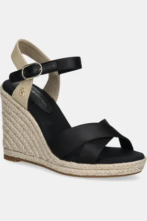Tommy Hilfiger Sandali SATIN HIGH WEDGE ESPADRILLE colore FW0FW08602