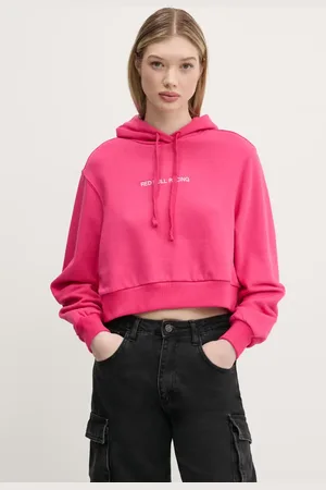 Pepe Jeans Felpa CROPPED LOGO HOODY donna colore con cappuccio con applicazione RL580008