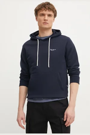 Pepe Jeans Felpa in cotone ESSENTIAL HOODIE uomo colore con cappuccio PM582839