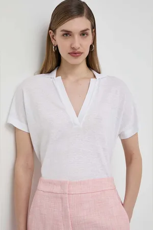 HUGO BOSS Polo in lino colore