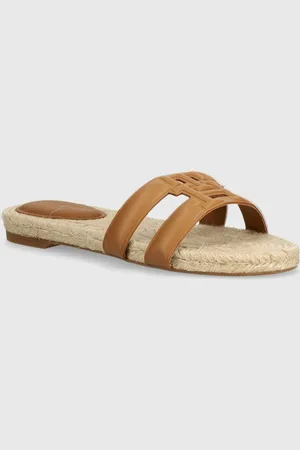 Tommy Hilfiger Infradito in pelle TH EMBOSS FLAT ESP SANDAL donna colore FW0FW07928