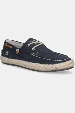 Pepe Jeans Espadrillas in pelle scamosciata TOURIST DECK colore PMS10335