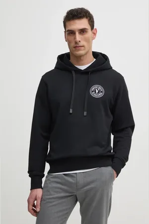 VERSACE Felpa in cotone uomo colore con cappuccio 78GAIE07 CF00E