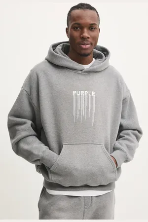 Purple Brand Felpa in cotone HWT FLEECE PO HOODY uomo colore con cappuccio P401-HMHT125