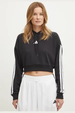 adidas Felpa Essentials donna colore con cappuccio con applicazione JE0017