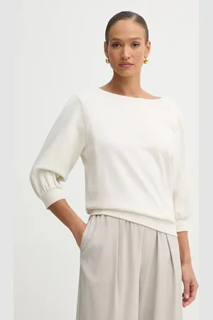 HUGO BOSS Felpa in cotone donna colore con applicazione 50538987