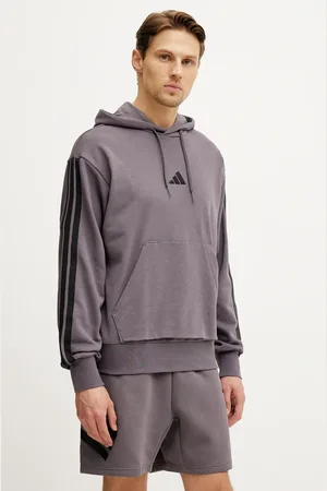 adidas Felpa Essentials uomo colore con cappuccio con applicazione JE6365