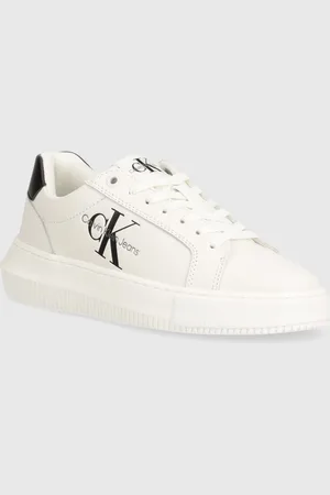 Calvin Klein Sneakers in pelle YW0YW00823 CHUNKY CUPSOLE MONOLOGO W colore
