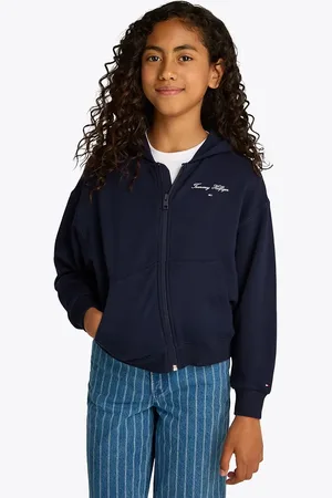 Tommy Hilfiger Felpa per bambini colore con cappuccio KG0KG08318