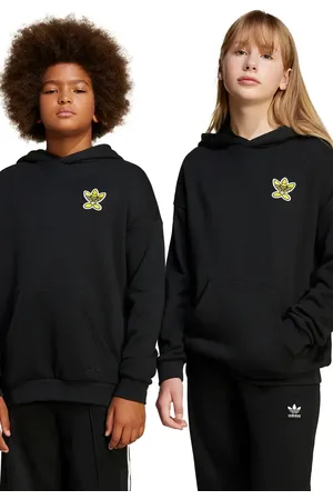 adidas Felpa in cotone bambino/a x Smiley World colore con cappuccio con applicazione JD0428