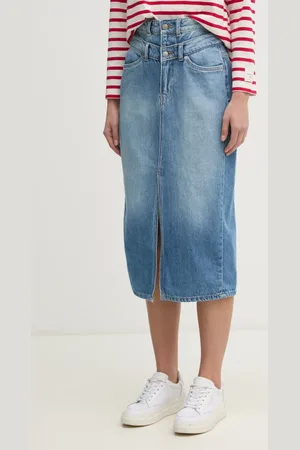 Pepe Jeans Gonna di jeans MIDI SKIRT HW DOUBLE colore PL901207