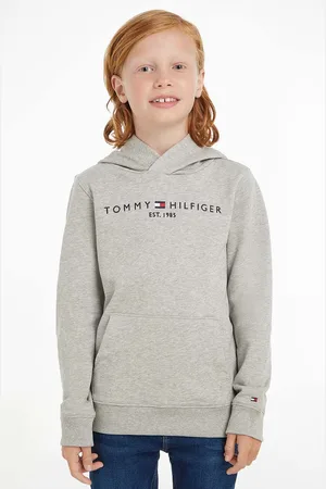 Tommy Hilfiger Felpa in cotone bambino/a con cappuccio