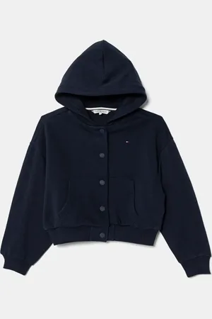 Tommy Hilfiger Felpa per bambini colore con cappuccio KG0KG08459