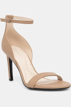 Calvin Klein Sandali HEEL SANDAL 90 - LTH colore beige HW0HW02337