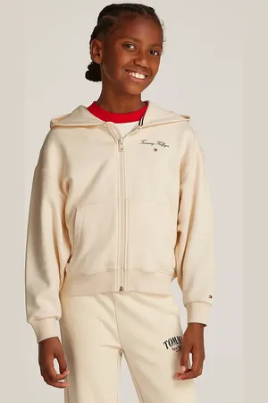 Tommy Hilfiger Felpa per bambini colore con cappuccio KG0KG08318