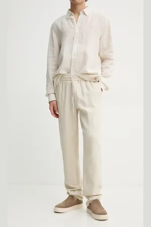 Les Deux Pantaloni in lino colore LDM510162