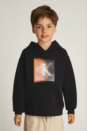 Calvin Klein Felpa in cotone bambino/a 0 colore con cappuccio IB0IB02380