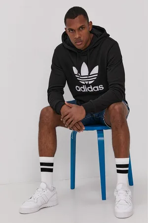 adidas Felpa in cotone uomo con cappuccio