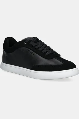 Calvin Klein Sneakers in pelle CUPSOLE LACE UP - LTH SUE MIX colore HW0HW02435