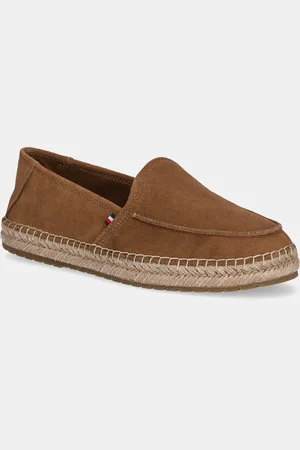 Tommy Hilfiger Espadrillas in pelle scamosciata HILFIGER FLEX ESPA SUEDE LOAFER colore FM0FM05392