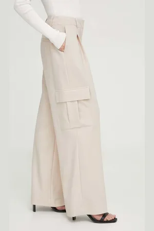 Herskind Pantaloni in misto lana colore