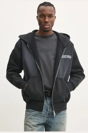 Purple Brand Felpa in cotone HWT FLEECE ZIP FRONT HOODY uomo colore con cappuccio P460-HBGW125