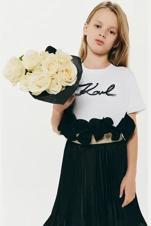 Karl Lagerfeld T-shirt in cotone per bambini colore Z30485