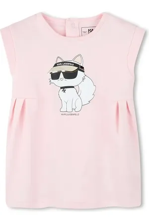 Karl Lagerfeld Vestito di cotone bambina colore Z30510