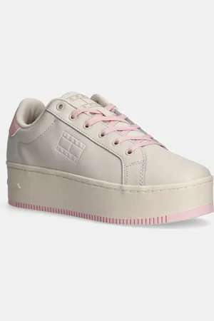 Tommy Hilfiger Sneakers in pelle TJW FLATFORM ESS colore nero EN0EN02518
