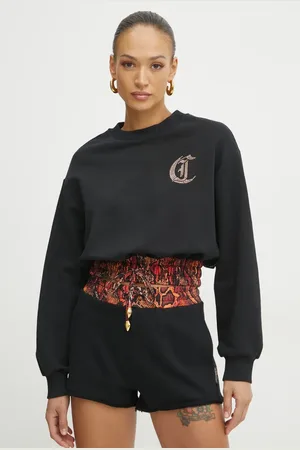 Roberto Cavalli Felpa in cotone donna colore con applicazione 78PAIE01 CF100
