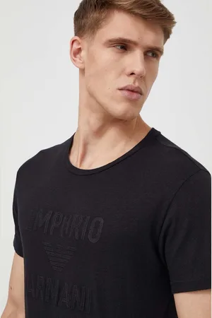 Emporio Armani Maglietta lounge colore con applicazione
