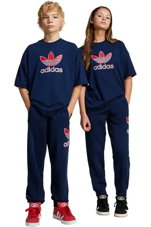 adidas Pantaloni tuta in cotone bambino/a colore con applicazione JC9142