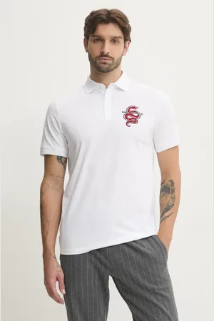 Karl Lagerfeld Polo in cotone colore con applicazione 551225.745400