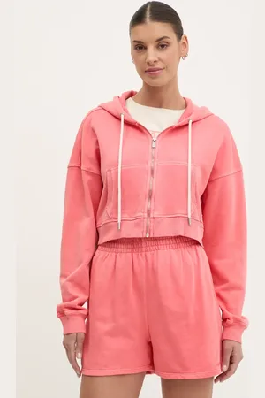 DKNY Felpa in cotone donna colore con cappuccio DP5J9578