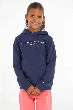 Tommy Hilfiger Felpa in cotone bambino/a con cappuccio
