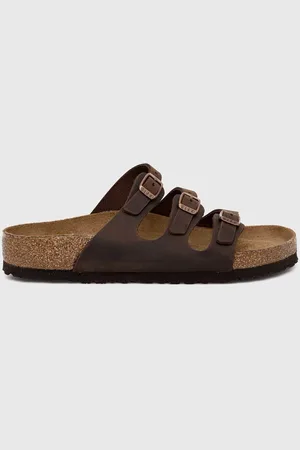 Birkenstock Ciabatte slide in camoscio FLORIDA donna 53901