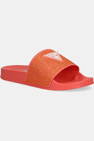 Guess Ciabatte slide BEACH SLIPPERS STRASS donna colore E4GZ25 BB00F