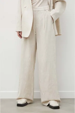 Gestuz Pantaloni in lino misto colore