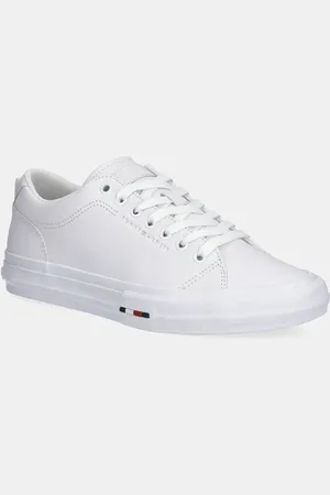 Tommy Hilfiger Sneakers in pelle TH HI VULC STREET LOW RWB LTH colore FM0FM05312