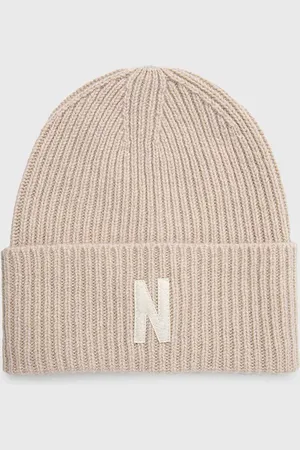 Norse projects Berretto in lana Merino Lambswool Rib N Logo Beanie N95-0953-2064 N95.0953.2064
